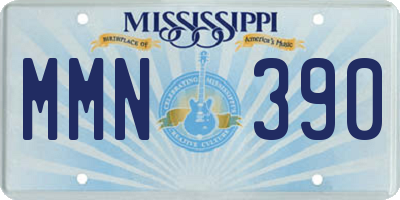 MS license plate MMN390