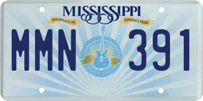 MS license plate MMN391