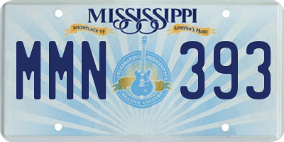 MS license plate MMN393