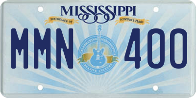 MS license plate MMN400