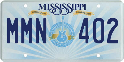 MS license plate MMN402