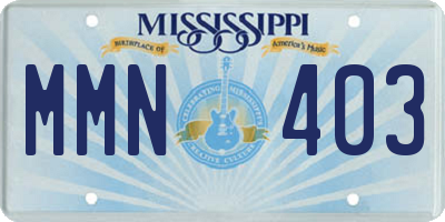 MS license plate MMN403