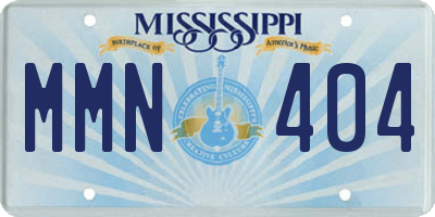 MS license plate MMN404