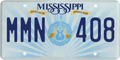 MS license plate MMN408
