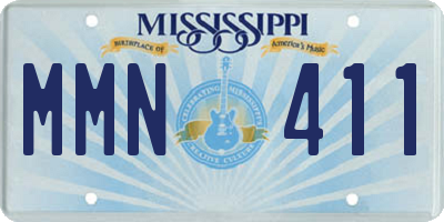 MS license plate MMN411