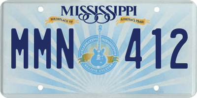 MS license plate MMN412