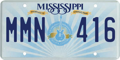 MS license plate MMN416
