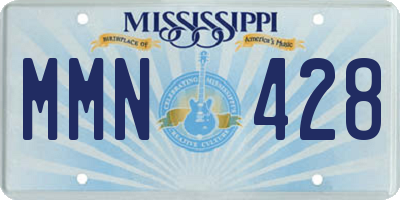 MS license plate MMN428