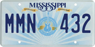 MS license plate MMN432