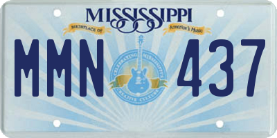 MS license plate MMN437
