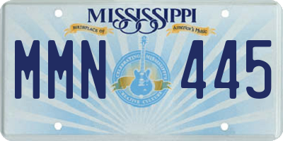 MS license plate MMN445