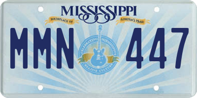 MS license plate MMN447