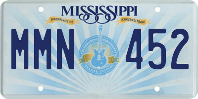 MS license plate MMN452