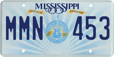MS license plate MMN453