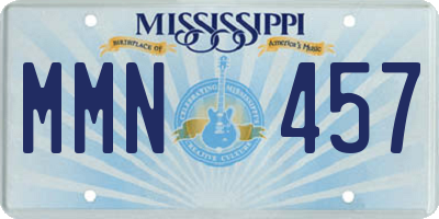 MS license plate MMN457