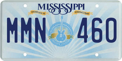 MS license plate MMN460