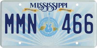 MS license plate MMN466