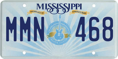 MS license plate MMN468