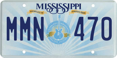 MS license plate MMN470