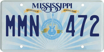 MS license plate MMN472