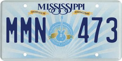 MS license plate MMN473