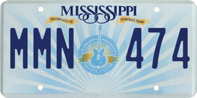 MS license plate MMN474