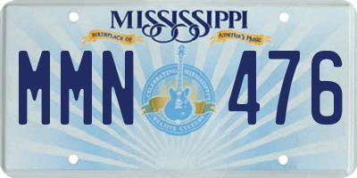 MS license plate MMN476