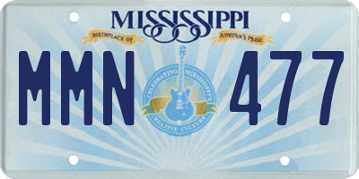 MS license plate MMN477