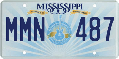 MS license plate MMN487