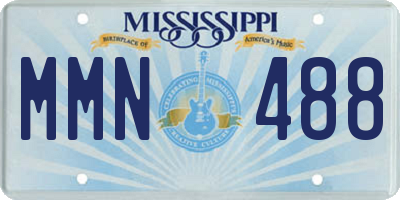 MS license plate MMN488