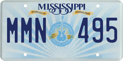 MS license plate MMN495