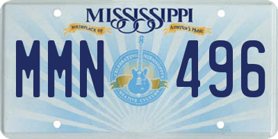 MS license plate MMN496