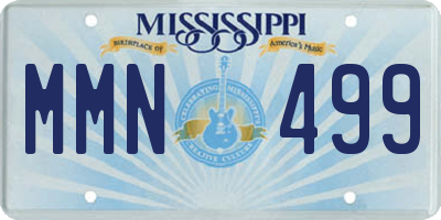 MS license plate MMN499