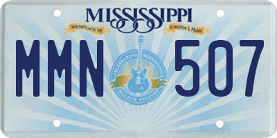 MS license plate MMN507