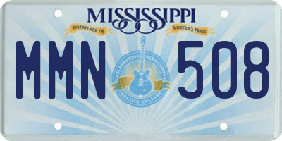 MS license plate MMN508