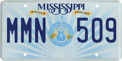 MS license plate MMN509