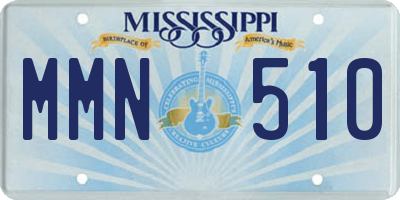 MS license plate MMN510