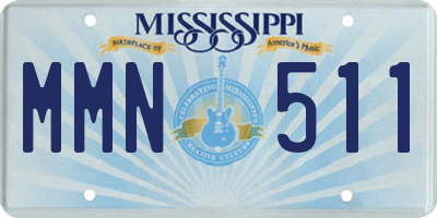 MS license plate MMN511