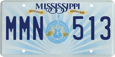 MS license plate MMN513