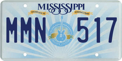 MS license plate MMN517