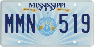 MS license plate MMN519