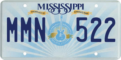 MS license plate MMN522