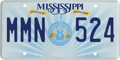 MS license plate MMN524