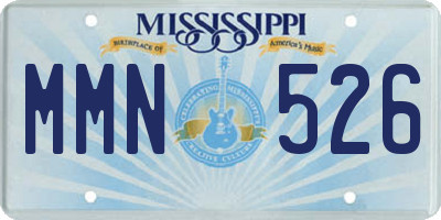 MS license plate MMN526
