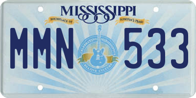 MS license plate MMN533