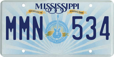 MS license plate MMN534