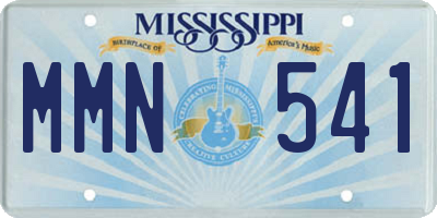 MS license plate MMN541