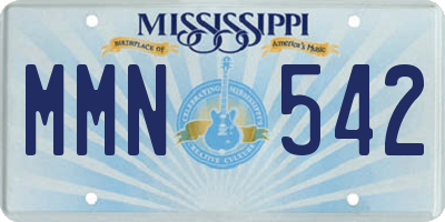 MS license plate MMN542