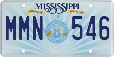 MS license plate MMN546