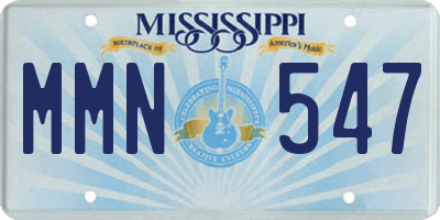 MS license plate MMN547